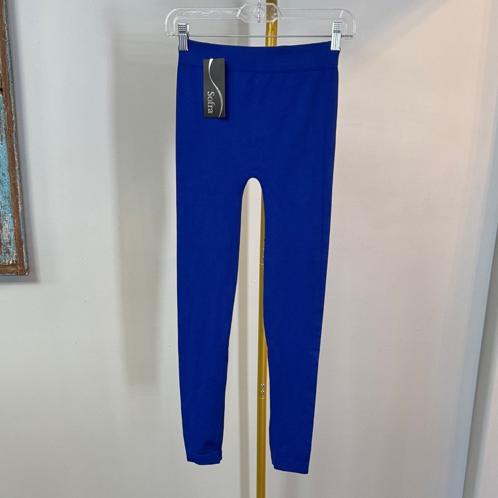 Sofra Vibrant Blue Leggings NWT